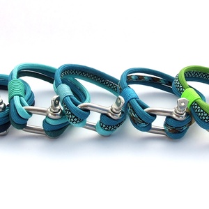 NAUTICAL paracord karkötő - Aqua - ékszer - karkötő - fonott karkötő - Meska.hu