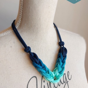 HOOP paracord nyaklánc - Ocean - ékszer - nyaklánc - medál nélküli nyaklánc - Meska.hu