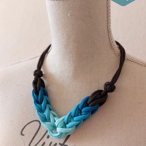HOOP paracord nyaklánc - Cave Lake - ékszer - nyaklánc - medál nélküli nyaklánc - Meska.hu
