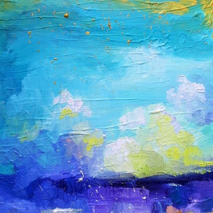 Türkiz és arany égbolt (50x70cm) - művészet - festmény - olajfestmény - Meska.hu Türkiz és arany égbolt (50x70cm) - művészet - festmény - olajfestmény - Meska.hu