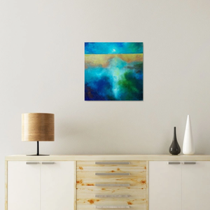Arany horizont (50x50cm) - művészet - festmény - olajfestmény - Meska.hu