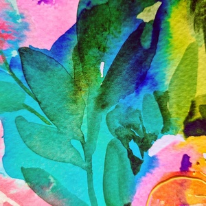 Nyár a kertben 2. (30x40cm) - művészet - festmény - akvarell - Meska.hu