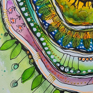 Mandala 15.- A legbelső Én /32x24cm/ - otthon & életmód - dekoráció - spiritualitás - mandala - Meska.hu