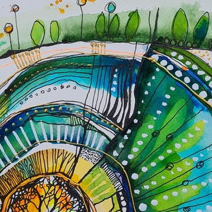 Mandala 15.- A legbelső Én /32x24cm/ - otthon & életmód - dekoráció - spiritualitás - mandala - Meska.hu