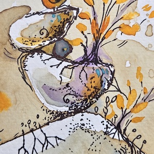 Zen 2024. 1. - művészet - festmény - akvarell - Meska.hu