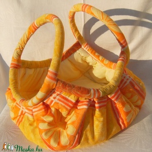 Sárga Textil Kosár - Meska.hu