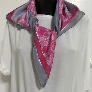 Selyembe zárt málnahab � kézzel festett álomkendő - ruha & divat - sál, sapka, kendő - kendő - Meska.hu