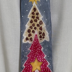 Páros selyemszett karácsonyra � nem a klasszikus színekben,  kézzel festett selyemsál + hozzá illő selyem nyakkendő - ruha & divat - sál, sapka, kendő - sál - Meska.hu