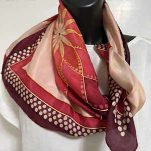 Mandala Harmónia Bordóban � egyedi, kézzel festett selyemkendő - ruha & divat - sál, sapka, kendő - kendő - Meska.hu