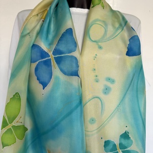 Kézzel festett 100% hernyóselyem selyemsál � különleges Anyák napi ajándék - ruha & divat - sál, sapka, kendő - sál - Meska.hu