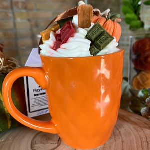 Tökös Latte desszert gyertya kis csészében - otthon & életmód - gyertya, illat, aroma - gyertya - Meska.hu
