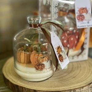 Őszi Pumkin Spice üvegbúrás gyertya  - otthon & életmód - gyertya, illat, aroma - gyertya - Meska.hu