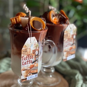 Karamellás Latte illatú gyertya  - otthon & életmód - gyertya, illat, aroma - gyertya - Meska.hu
