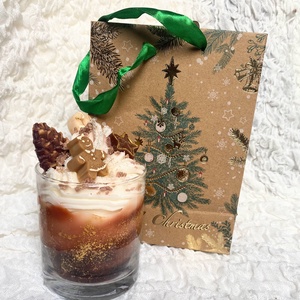 Mézeskalács illatú Karácsonyi habos szójagyertya - otthon & életmód - gyertya, illat, aroma - gyertya - Meska.hu