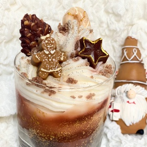 Mézeskalács illatú Karácsonyi habos szójagyertya - otthon & életmód - gyertya, illat, aroma - gyertya - Meska.hu