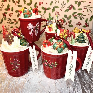 Cuki kis piros bögrés szójaviasz gyertya - Meska.hu