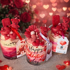 Valentin napi szója gyertya  üvegben  - otthon & életmód - gyertya, illat, aroma - gyertya - Meska.hu