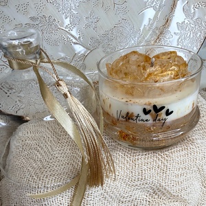 Luxus szíves  gyertya különleges üvegben - otthon & életmód - gyertya, illat, aroma - gyertya - Meska.hu