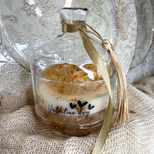 Luxus szíves  gyertya különleges üvegben - Meska.hu