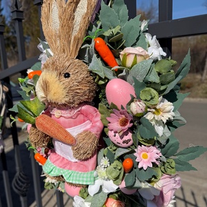 Nagy Nyuszis Húsvéti kopogtató ajtódísz No1 - otthon & életmód - dekoráció - ajtó- és ablak dekoráció - ajtódísz & kopogtató - Meska.hu