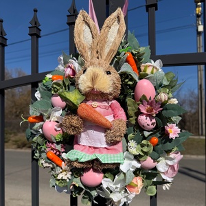 Nagy Nyuszis Húsvéti kopogtató ajtódísz No1 - Meska.hu