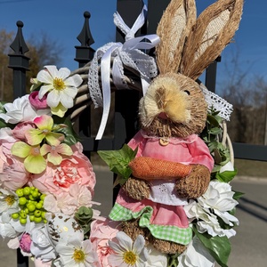 Nagy Nyuszis Húsvéti kopogtató ajtódísz No2 - otthon & életmód - dekoráció - ajtó- és ablak dekoráció - ajtódísz & kopogtató - Meska.hu