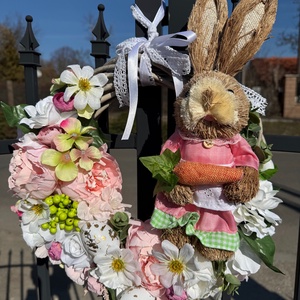 Nagy Nyuszis Húsvéti kopogtató ajtódísz No2 - Meska.hu