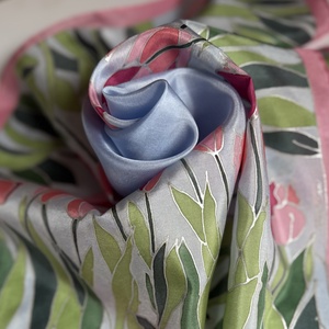 Tulipános kert selyem kendő - ruha & divat - sál, sapka, kendő - kendő - Meska.hu