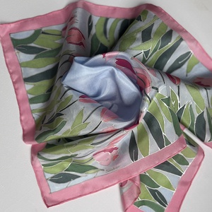 Tulipános kert selyem kendő - ruha & divat - sál, sapka, kendő - kendő - Meska.hu