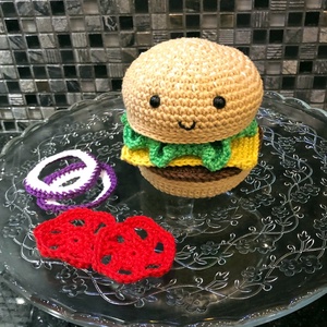 Horgolt hamburger - amigurumi - játék & sport - plüssállat & játékfigura - más figura - Meska.hu