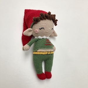 Karácsonyi manó - amigurumi, Játék & Sport, Plüssállat & Játékfigura, Manó, Baba-és bábkészítés, Horgolás, Meska