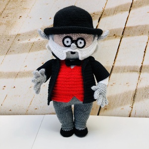 Bubó doktor - amigurumi - játék & sport - plüssállat & játékfigura - bagoly - Meska.hu