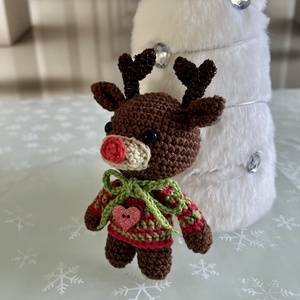 Karácsonyi rénszarvas - amigurumi - játék & sport - plüssállat & játékfigura - más figura - Meska.hu