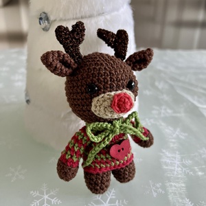 Karácsonyi rénszarvas - amigurumi - játék & sport - plüssállat & játékfigura - más figura - Meska.hu