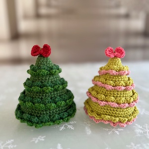 Horgolt karácsonyfa - amigurumi - karácsony - karácsonyi lakásdekoráció - karácsonyi lakásdíszek - Meska.hu