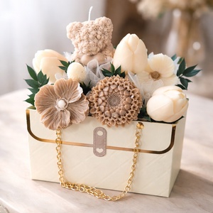 Krém Harmónia Táska Gyertyabox, Otthon & Életmód, Gyertya, illat, aroma, Gyertya, Gyertya-, mécseskészítés, MESKA