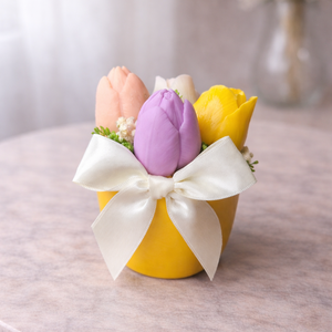 Tavaszi Tulipán Gyertyabox � kézzel készült ajándék, Otthon & Életmód, Gyertya, illat, aroma, Gyertya, Gyertya-, mécseskészítés, MESKA