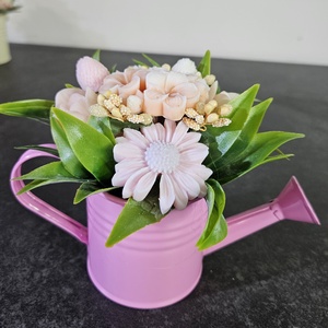 Romantikus virágos illatviasz rózsaszín locsolókannában - Meska.hu