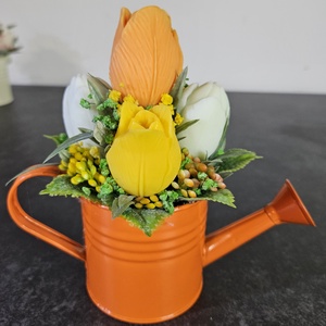Tulipános illatviasz narancssárga locsolókannában - Meska.hu