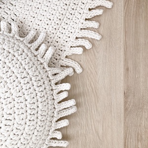 WOKI - horgolt (ülő)párna, kör alakú - otthon & életmód - lakástextil - szőnyeg - horgolt szőnyeg - Meska.hu