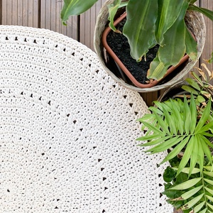 horgolt szőnyeg, kör alakú - otthon & életmód - lakástextil - szőnyeg - horgolt szőnyeg - Meska.hu