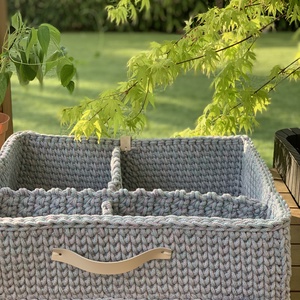 horgolt tároló kosár - otthon & életmód - tárolás & rendszerezés - tárolókosár - Meska.hu