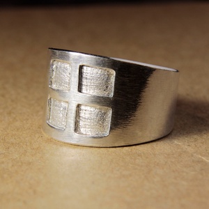 Ablakos ezüst gyűrű, Ékszer, Gyűrű, Statement gyűrű, Ötvös, MESKA