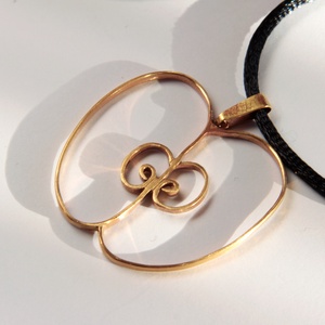 Aranyszínű alma medál, Ékszer, Nyaklánc, Medál, Ékszerkészítés, Ötvös, MESKA