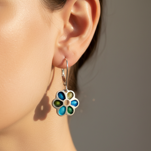 SilverColor Ezüstvirág Fülbevaló - Meska.hu