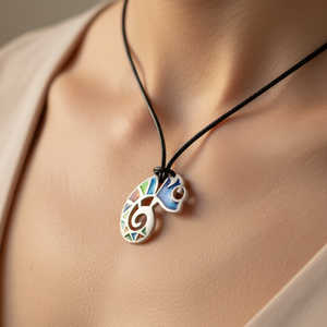 Színes Kaméleon Medál - ékszer - nyaklánc - medál - Meska.hu