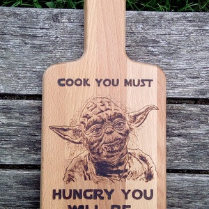 Yoda vágódeszka - Meska.hu