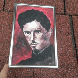 Petőfi Sándor mini portré festmény - művészet - festmény - akril - Meska.hu