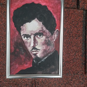 Petőfi Sándor mini portré festmény - művészet - festmény - akril - Meska.hu