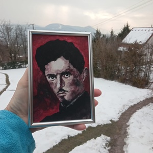 Petőfi Sándor mini portré festmény - Meska.hu